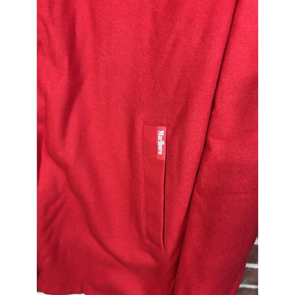 Vintage Marlboro Unlimited Reversible Red Black Wool Jacket Coat Size Large - Picture 5 of 10